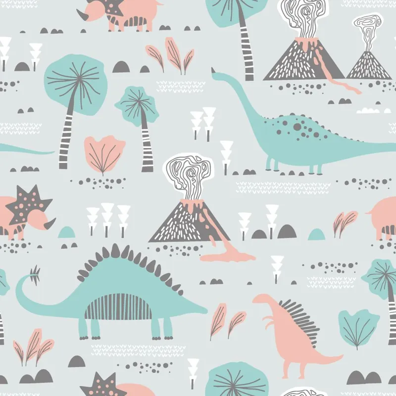 Tapeta Dla Dzieci Dinozaury Rośliny Drzewa Natura Flizelina 53x1000 Oferta