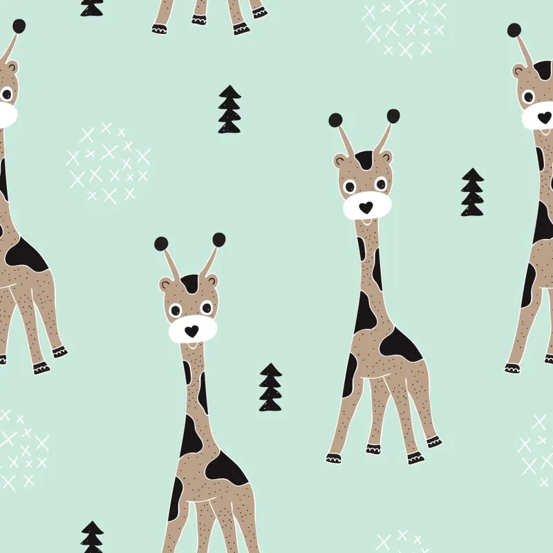 Tapeta Dla Chłopca Zwierzęta Safari Drzewa Flizelina 53x1000 Oferta limitowana