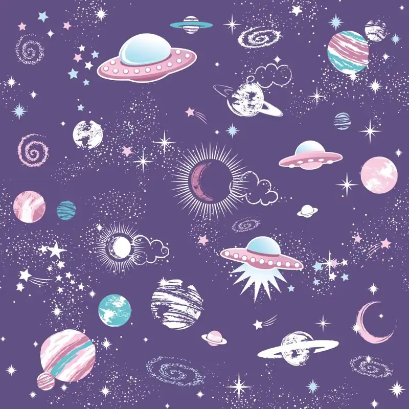 Tapeta Statki Kosmiczne Gwiazdki I Ufo Flizelina 53x1000 Wyprzedaż