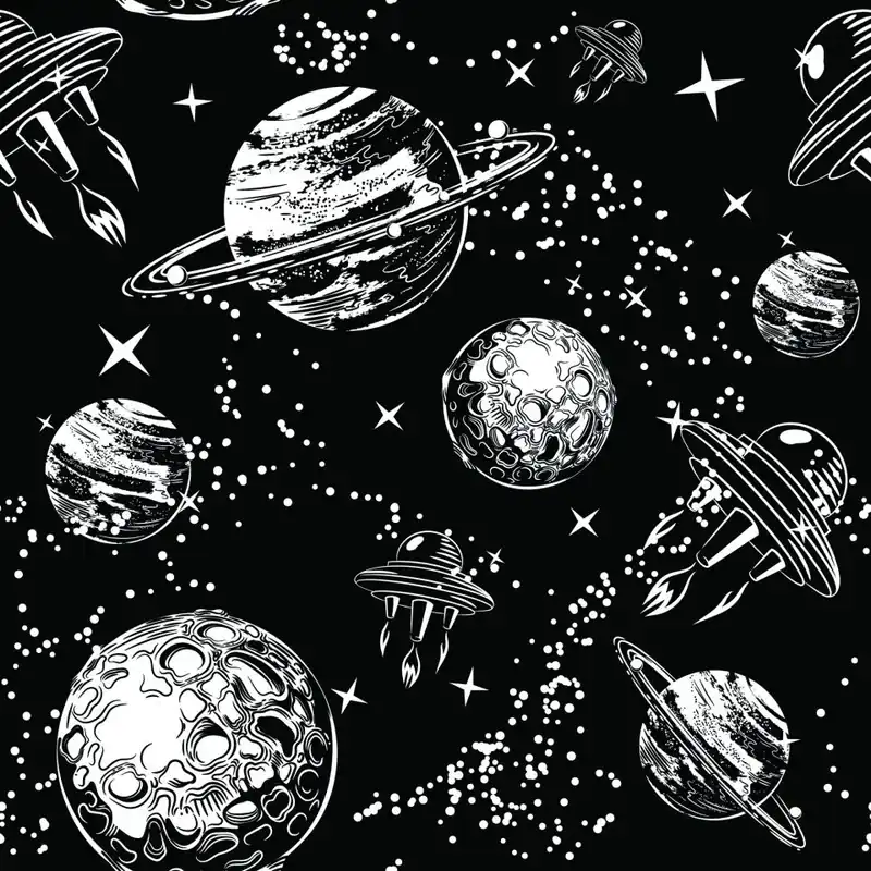 Szybka wysyłka Tapeta Statki Kosmiczne Pośród Planet Flizelina 53x1000