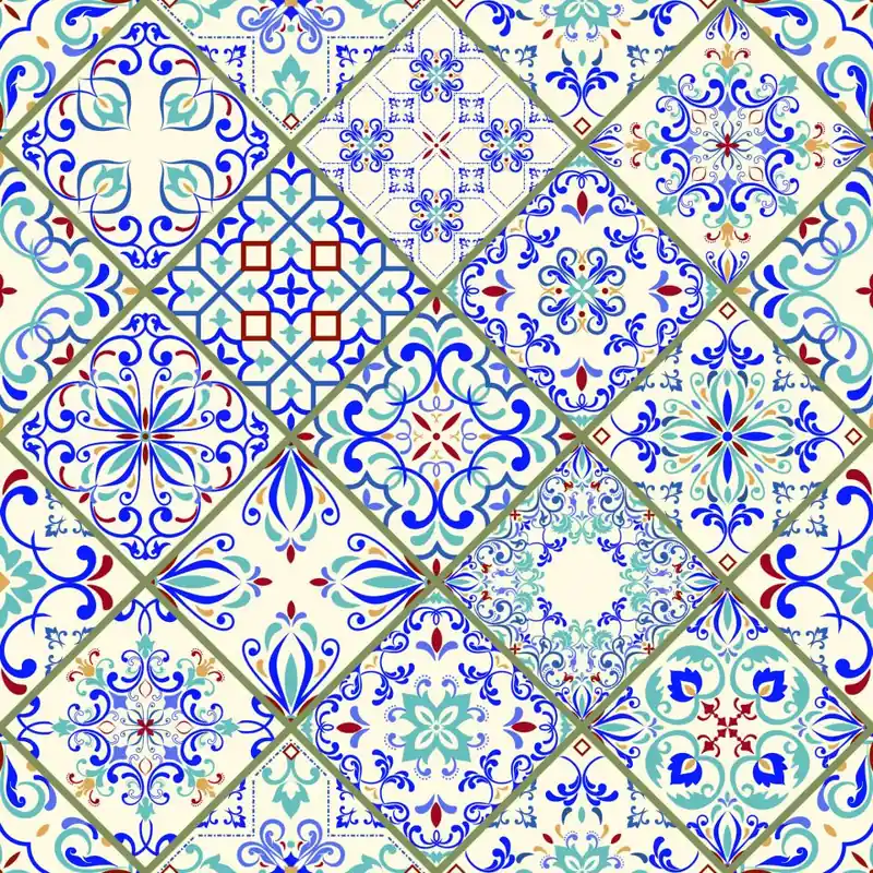 Tapeta Kolorowa Mozaika, Wzory, Do Jadalni Flizelina 53x1000 Tani