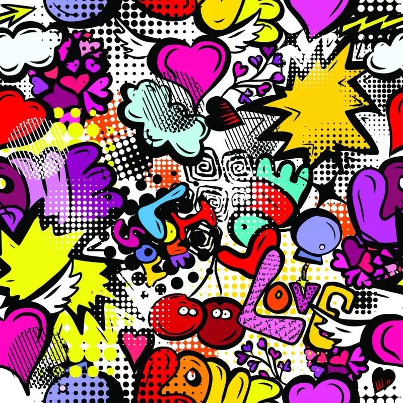 Tapeta Graffiti Z Wiśniami Flizelina 53x1000 Darmowy zwrot