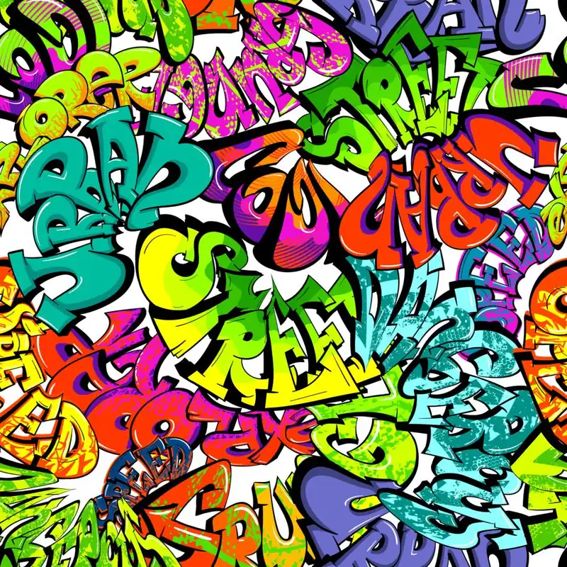 Tapeta Wielobarwne Graffiti Flizelina 53x1000 Oferta