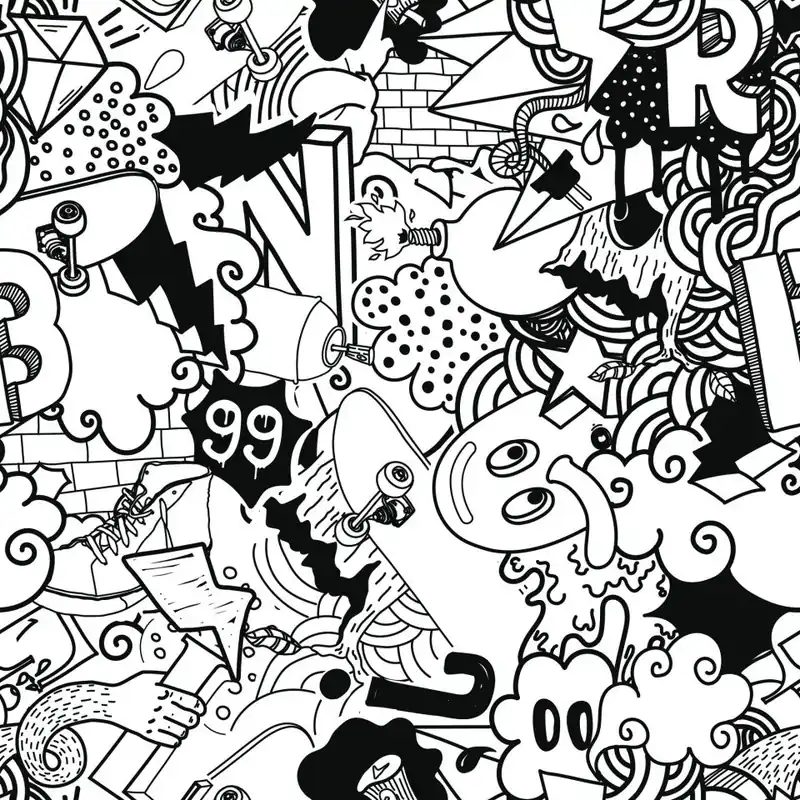 Bestseller Tapeta Modne Graffiti Flizelina 53x1000