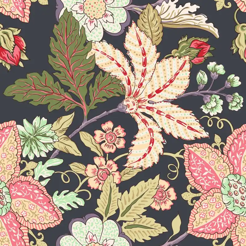 Tapeta Kwiaty Z Liśćmi Vintage Flizelina 53x1000 Wyjątkowa oferta