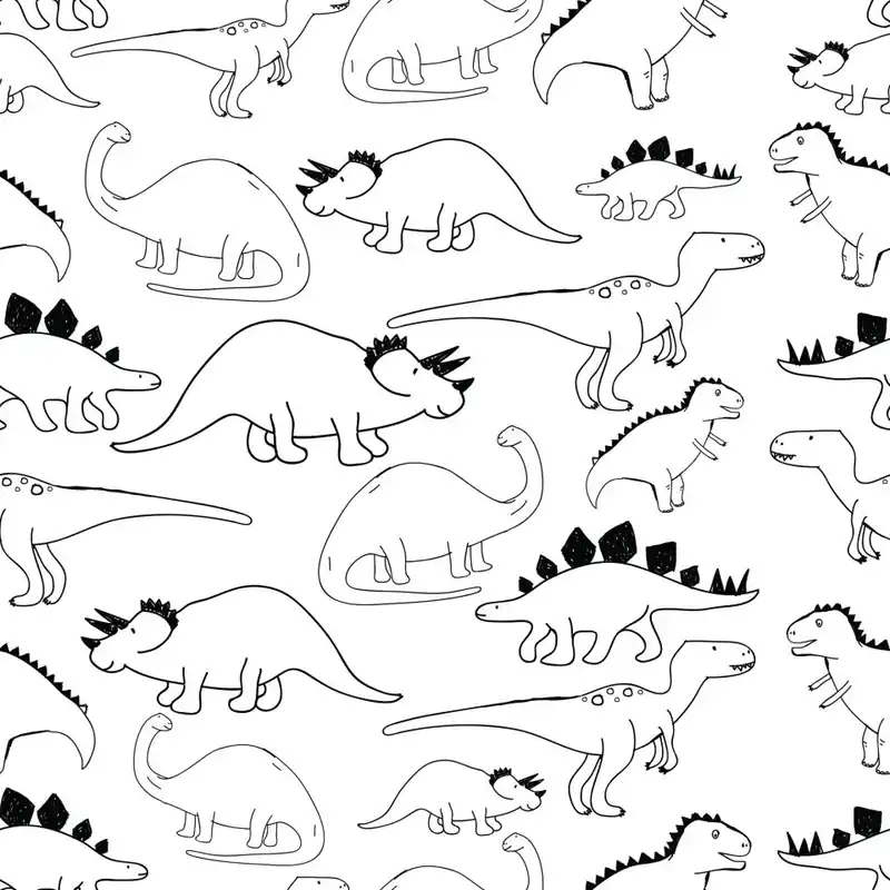 Łatwy zwrot Tapeta Z Dinozaurami, Do Pokoju Dziecka Flizelina 53x1000