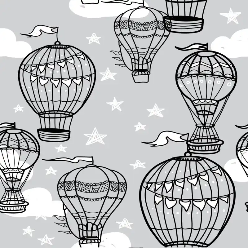 Ograniczona ilość Tapeta Balony Z Gwiazdami W Tle Flizelina 53x1000