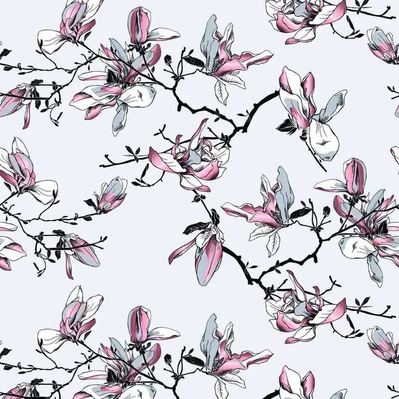 Najlepsza cena Tapeta Kwiaty Magnolii Akwarela Flizelina 53x1000