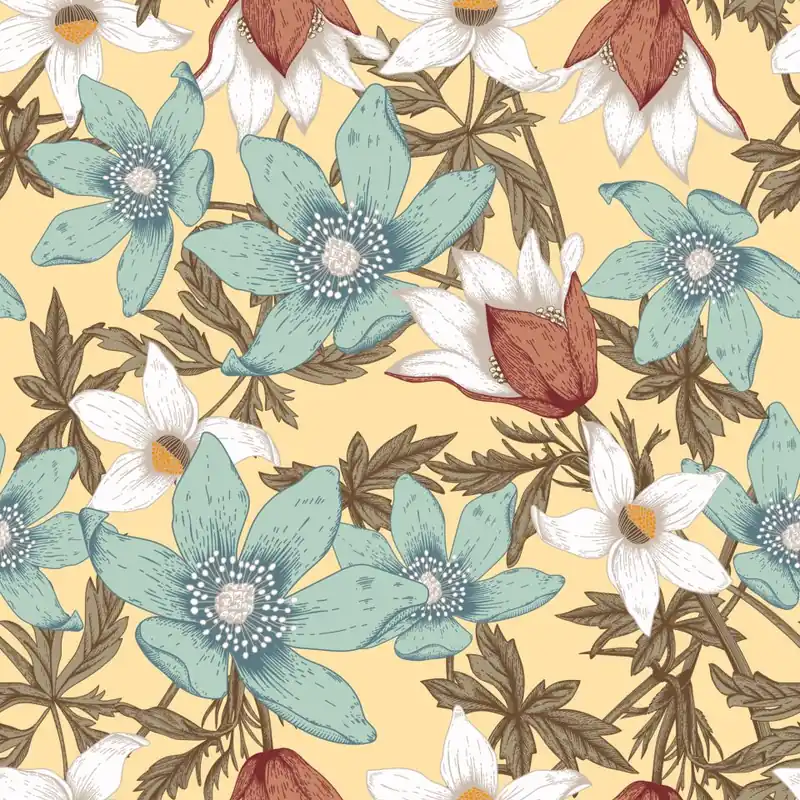 Tapeta Stylowe Kolorowe Kwiaty Flizelina 53x1000 Kup online