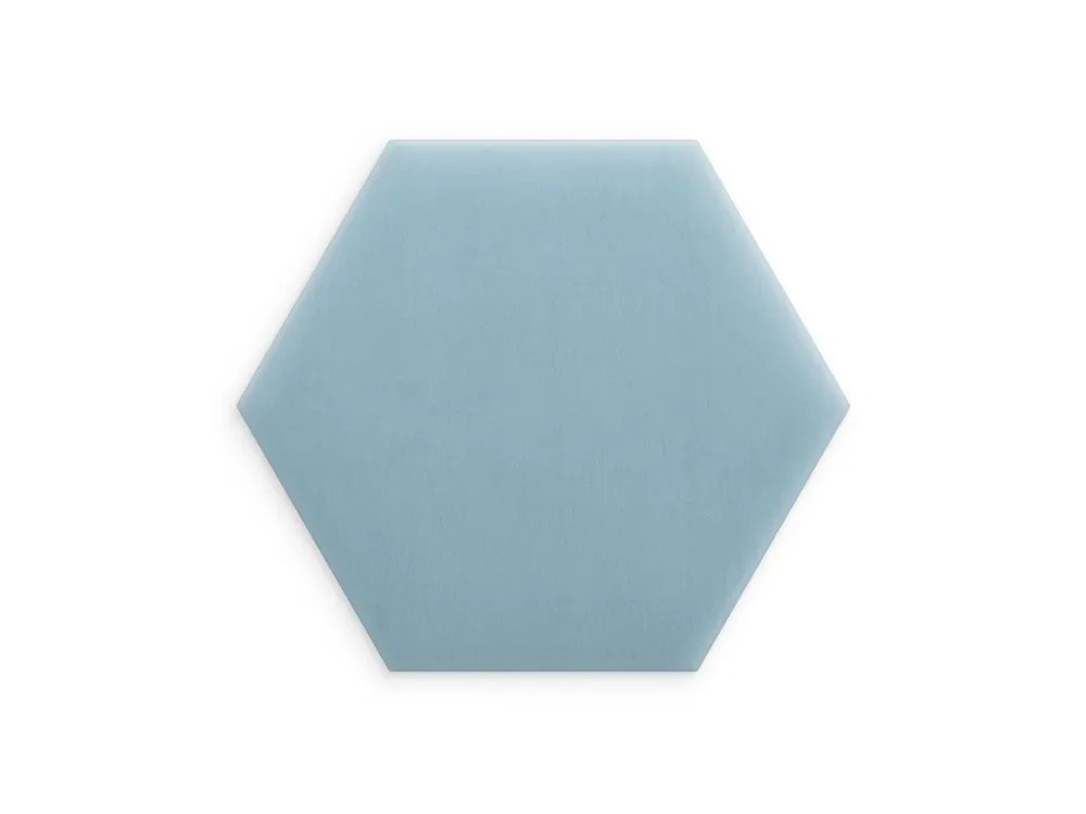 Kup online Panel ścienny tapicerowany Błękitny Magic Velvet 30x26 heksagon