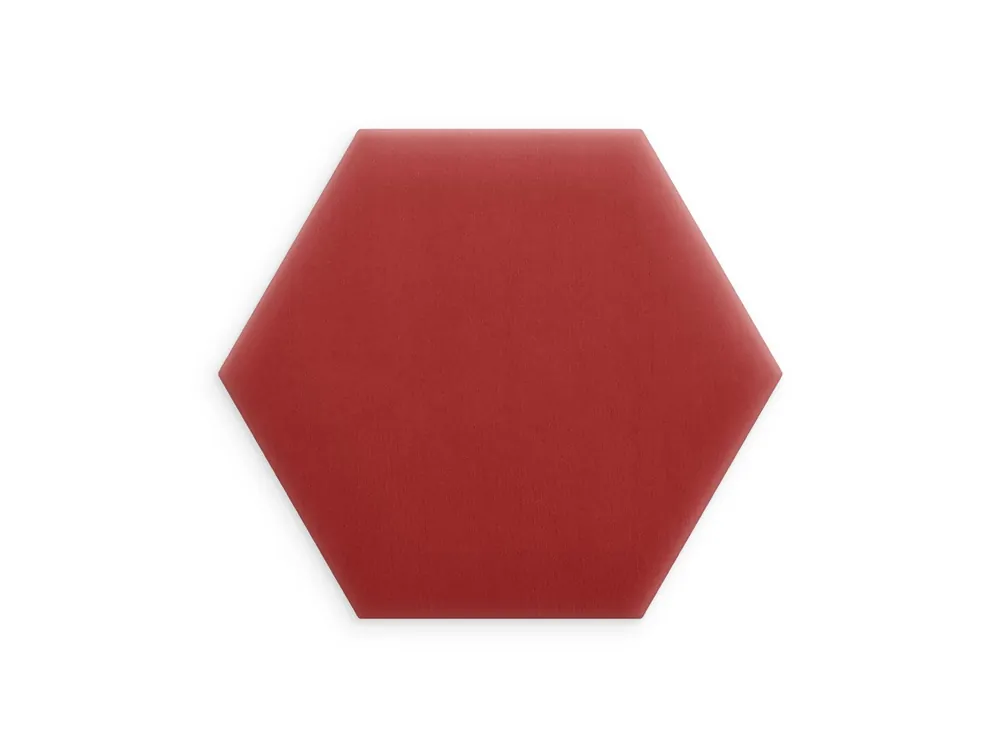 Darmowy zwrot Czerwony panel tapicerowany 30x26 Magic Velvet heksagon
