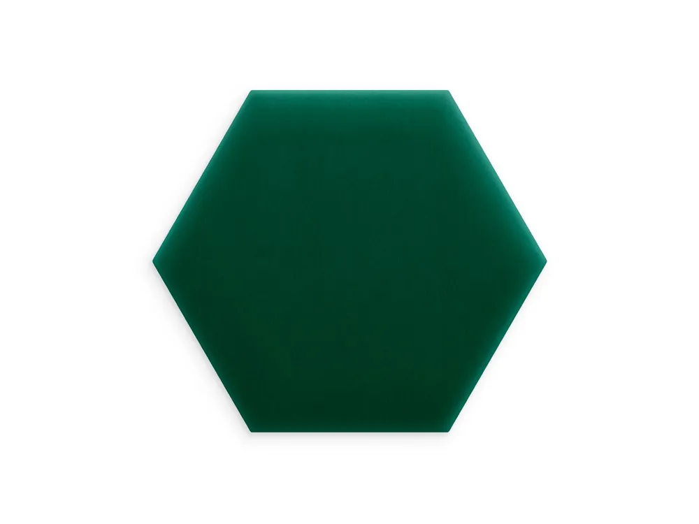 Panel ścienny tapicerowany Butelkowa Zieleń 30x26 Magic Velvet heksagon Promocja