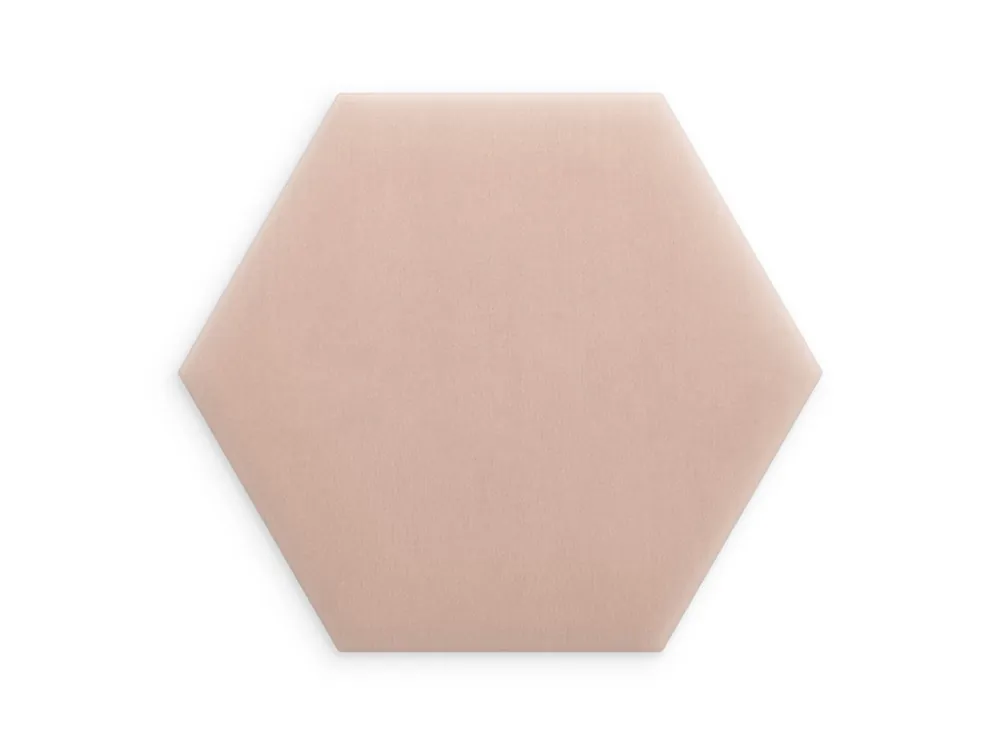 Panel ścienny tapicerowany Pudrowy Róż 40x35 Magic Velvet heksagon Wybór klientów