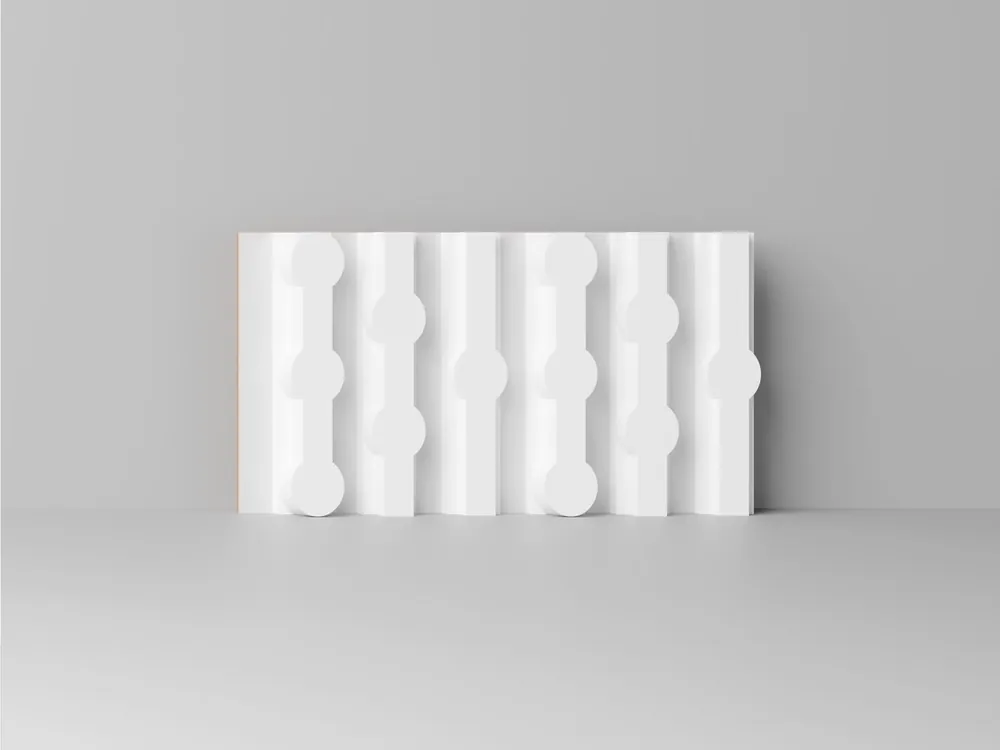 Okazja Panel dekoracyjny mini z klockami 3D MILO Clickform - Biały - Murso
