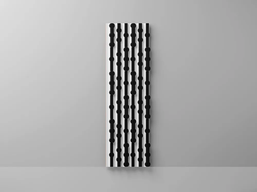 Darmowa dostawa Biały panel dekoracyjny z czarnymi klockami 3D MILO Clickform – Murso