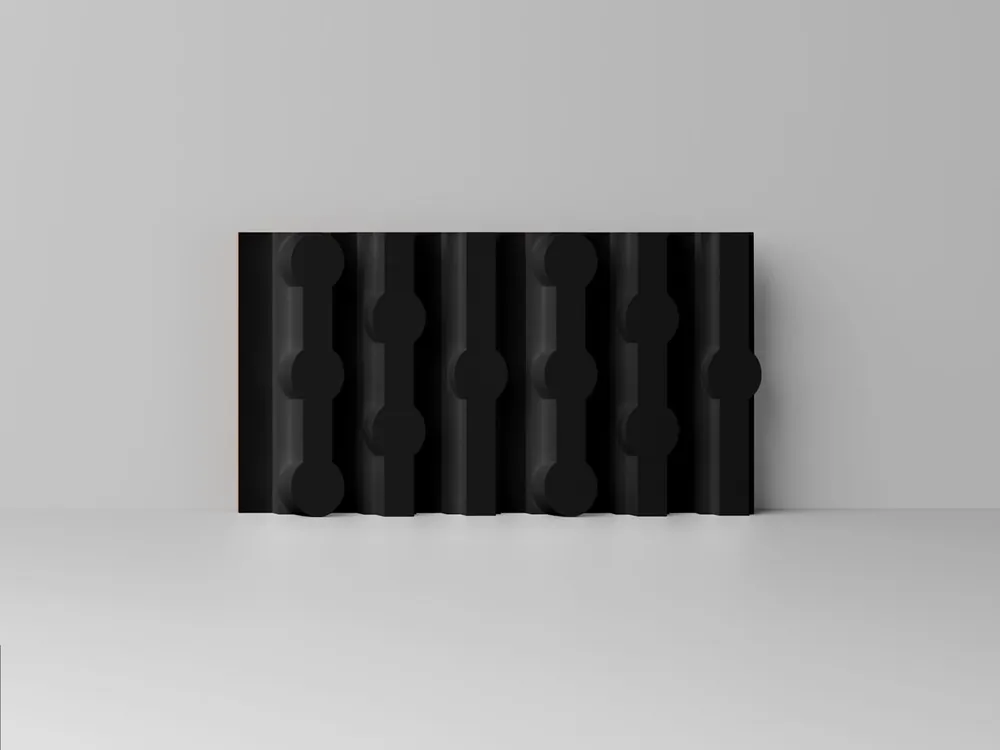 Darmowa dostawa Panel dekoracyjny mini z klockami 3D MILO Clickform - Czarny - Murso