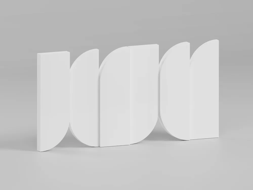 Klocki 3D ARCO na panel bazowy Clickform - Biały RAL 9003 - Murso Najlepsza cena