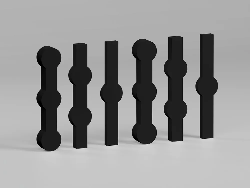 Kup teraz Klocki 3D MILO na panel bazowy mini Clickform - Czarny RAL 9005 - Murso