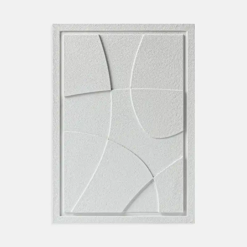 Nowość Obraz strukturalny - 50 x 2 x 70 cm - ABSTRACT I - Bianco - Murso