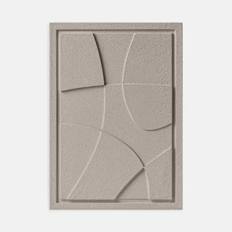 Nowy Nowoczesny dekor ścienny 3D - 50 x 2 x 70 cm - ABSTRACT I - Almond Beige - Murso