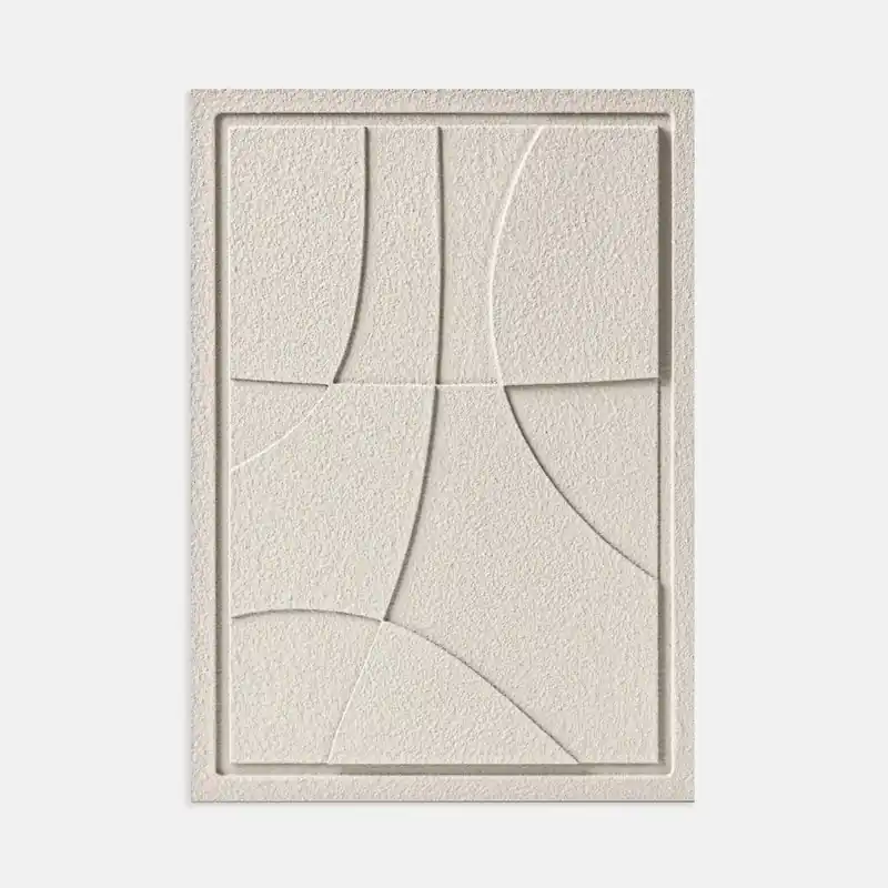 Nowoczesny dekor ścienny 3D - 35 x 2 x 50 cm - ABSTRACT III - Natural Cream - Murso Bezpieczna płatność