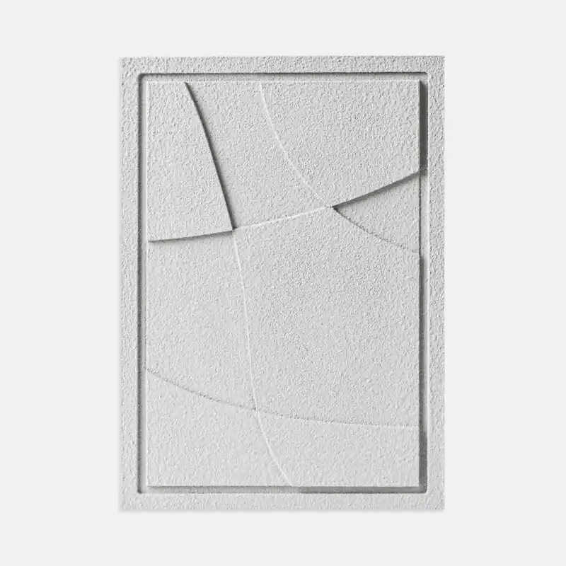 Obraz dekoracyjny relief - 50 x 2 x 70 cm - ABSTRACT IV - Bianco - Murso Nowość