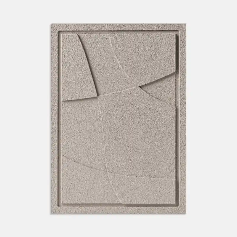 Tylko do końca tygodnia Obraz strukturalny nowoczesny - 50 x 2 x 70 cm - ABSTRACT IV - Almond Beige - Murso