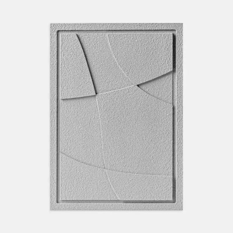 Dekoracja ścienna 3D - 50 x 2 x 70 cm - ABSTRACT IV - Milky Grey - Murso Hit sprzedaży