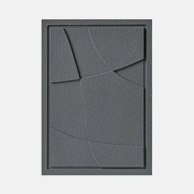 Kup teraz Płaskorzeźba na ścianę 3D - 50 x 2 x 70 cm - ABSTRACT IV - Smokey Grey - Murso