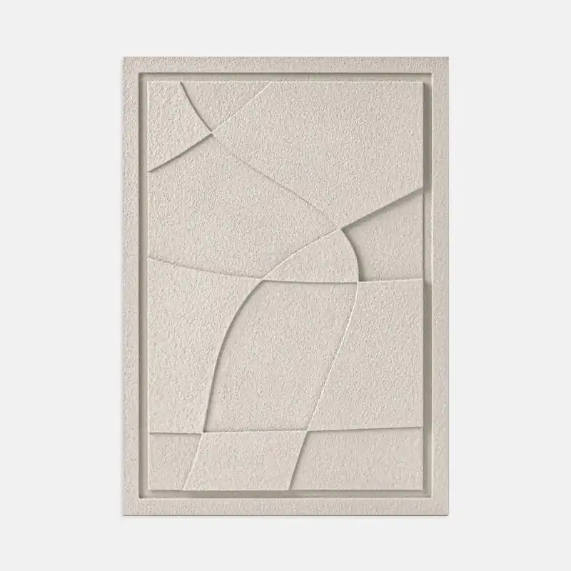 Nowoczesny obraz strukturalny - 35 x 2 x 50 cm - ABSTRACT V - Natural Cream - Murso Okazja
