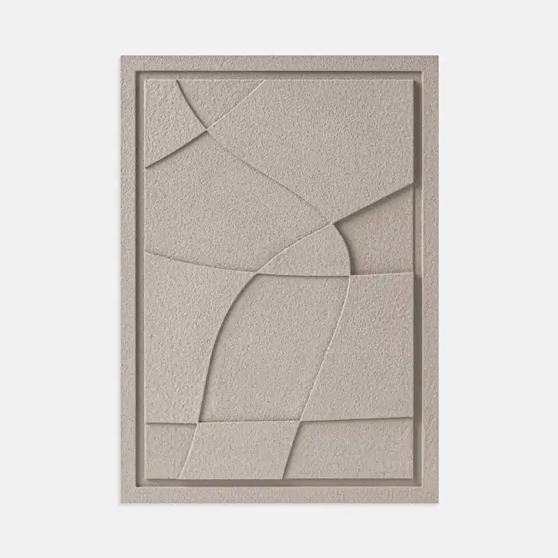 Obraz ścienny 3D - 35 x 2 x 50 cm - ABSTRACT V - Almond Beige - Murso Bezpieczna płatność