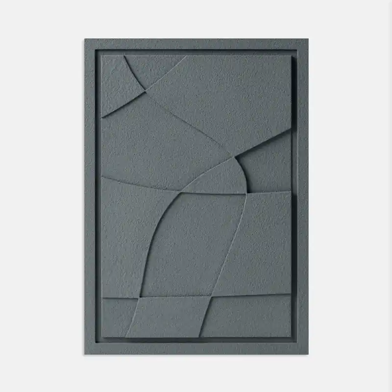 Wyjątkowa oferta Obraz strukturalny nowoczesny - 35 x 2 x 50 cm - ABSTRACT V - Smokey Grey - Murso