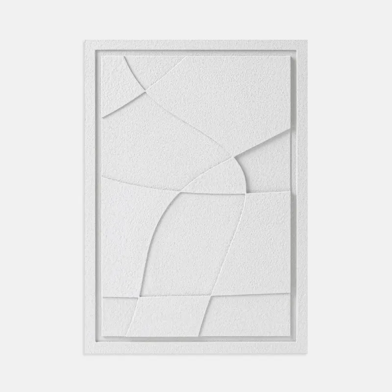 Darmowy zwrot Dekoracja ścienna 3D - 50 x 2 x 70 cm - ABSTRACT V - Bianco - Murso