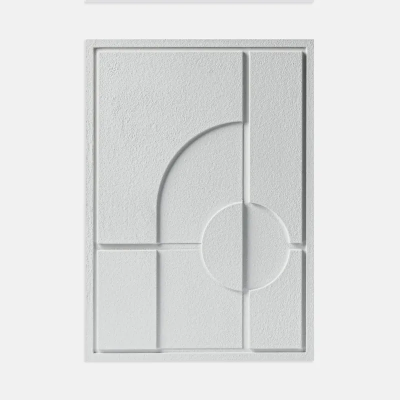 Bezpieczne zakupy Obraz strukturalny - 35 x 2 x 50 cm - GEOMETRIC I - Bianco - Murso