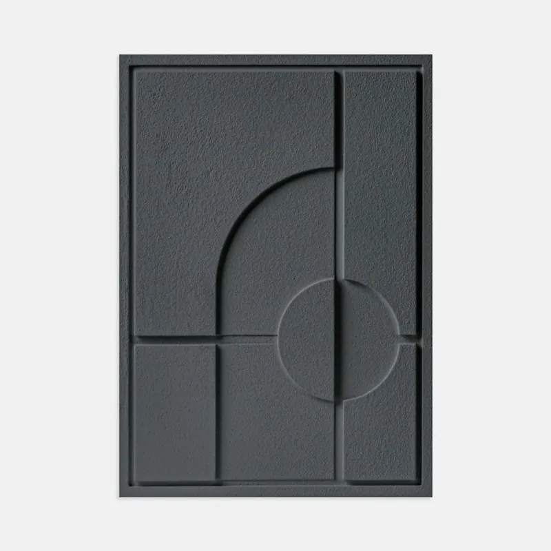 Dodaj do koszyka Obraz dekoracyjny relief - 35 x 2 x 50 cm - GEOMETRIC I - Smokey Grey - Murso