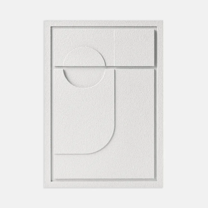 Nowość Nowoczesny obraz strukturalny - 35 x 2 x 50 cm - GEOMETRIC II - Bianco - Murso