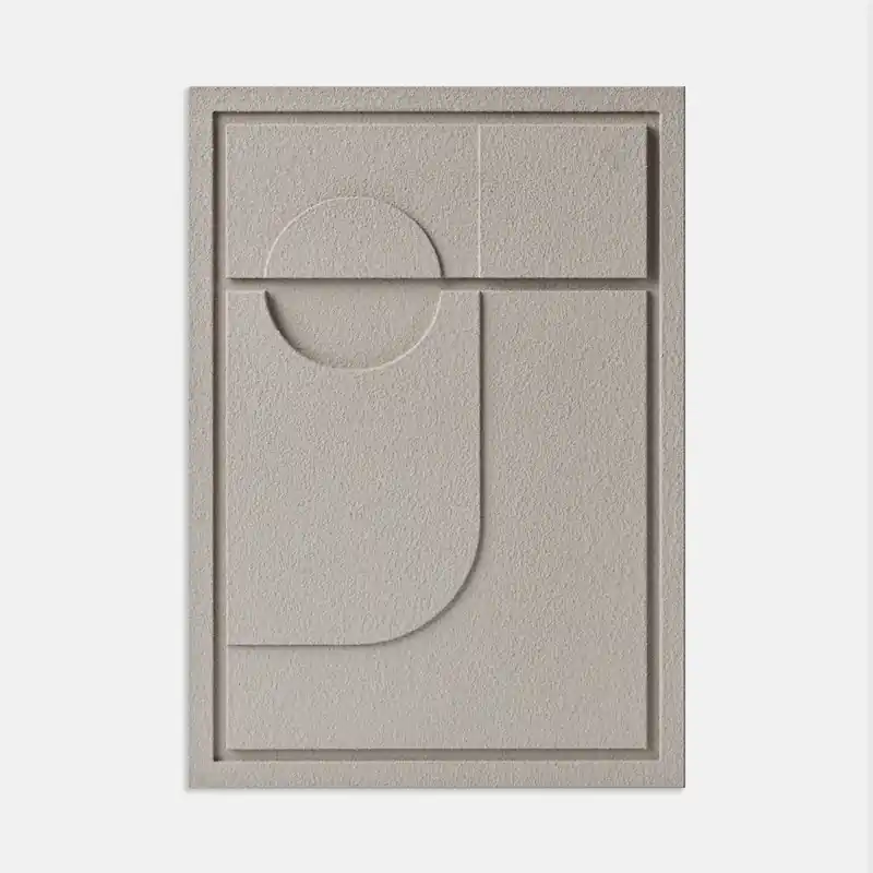 Obraz strukturalny - 35 x 2 x 50 cm - GEOMETRIC II - Almond Beige - Murso Hit cenowy