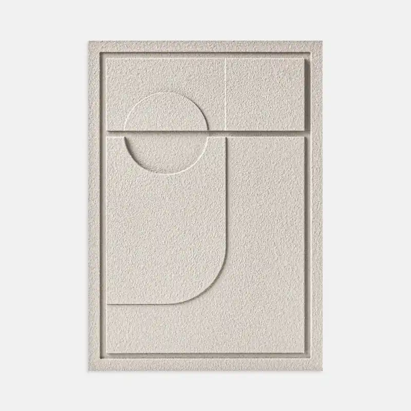 Wysoka jakość Obraz ścienny 3D - 50 x 2 x 70 cm - GEOMETRIC II - Natural Cream - Murso