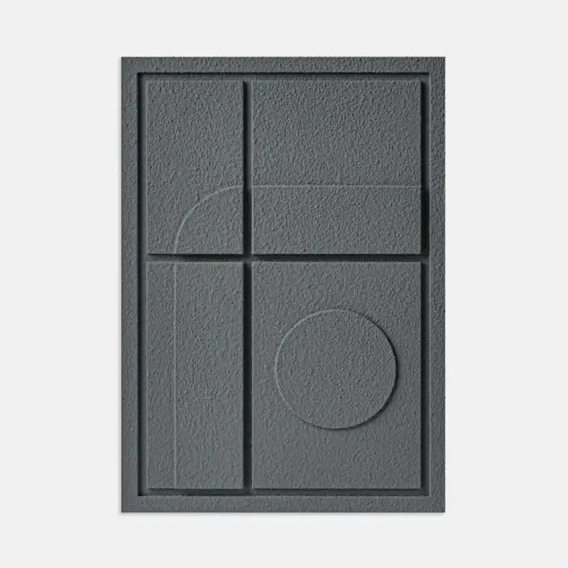 Hit sprzedaży Nowoczesny relief 3D - 35 x 2 x 50 cm - GEOMETRIC III - Smokey Grey - Murso