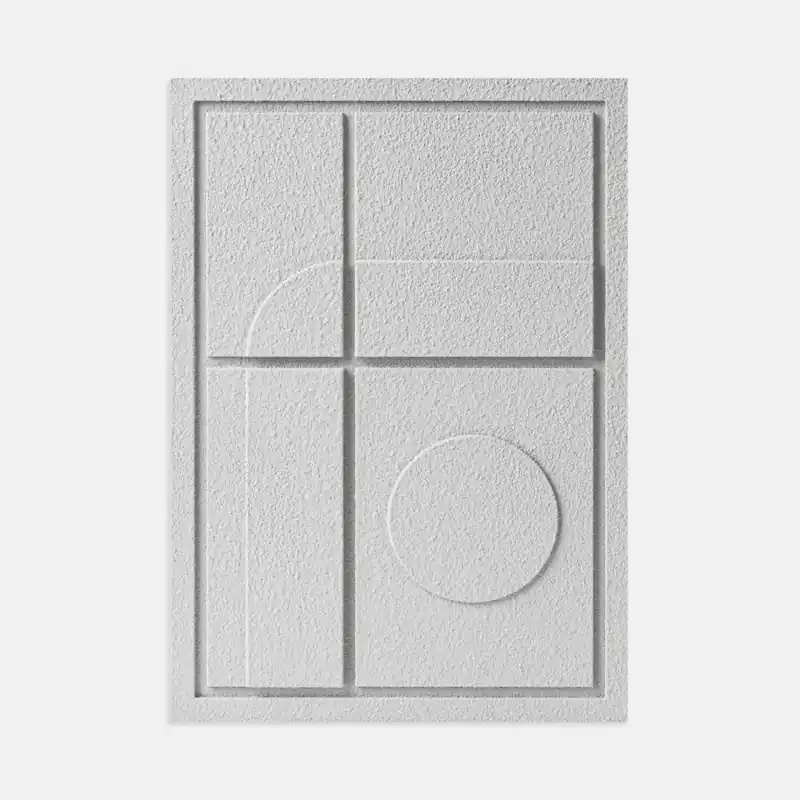 Dekoracja ścienna – obraz tłoczony 3D - 50 x 2 x 70 cm - GEOMETRIC III - Bianco - Murso Sprawdź teraz