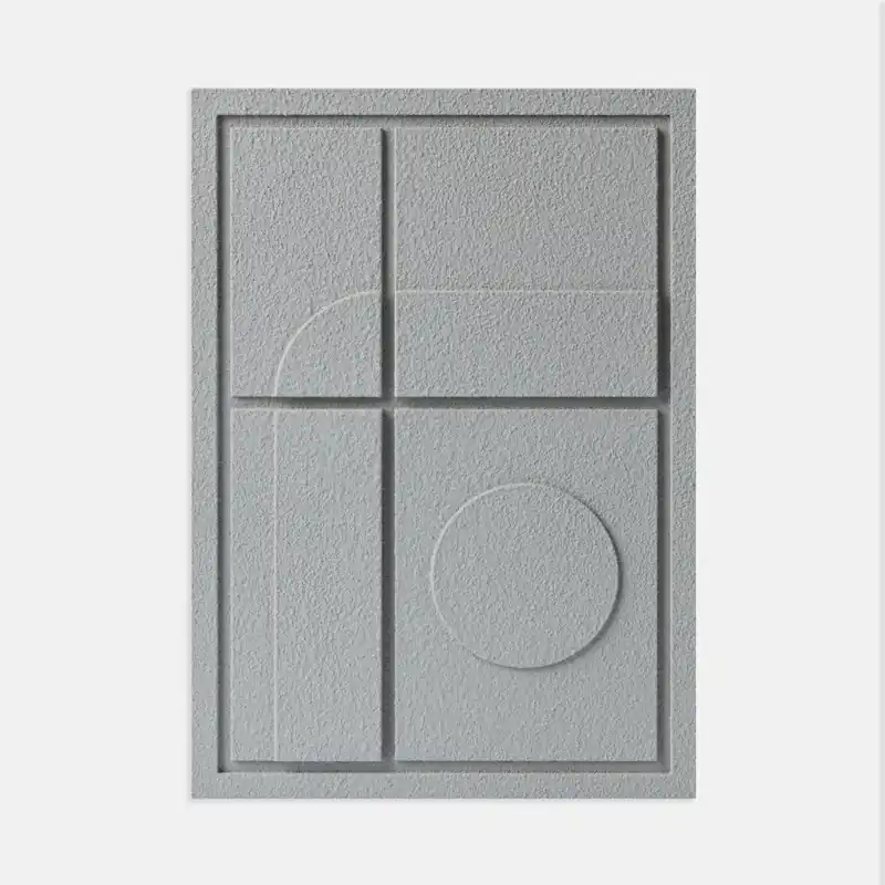 Nowość Obraz ścienny 3D - 50 x 2 x 70 cm - GEOMETRIC III - Milky Grey - Murso