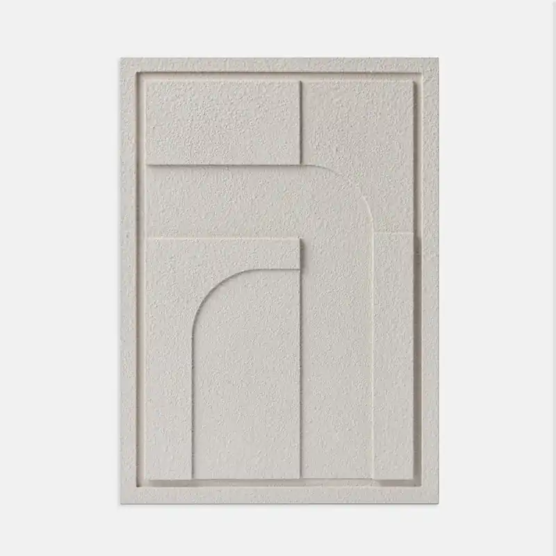 Bezpieczne zakupy Nowoczesny relief 3D - 35 x 2 x 50 cm - GEOMETRIC IV - Natural Cream - Murso