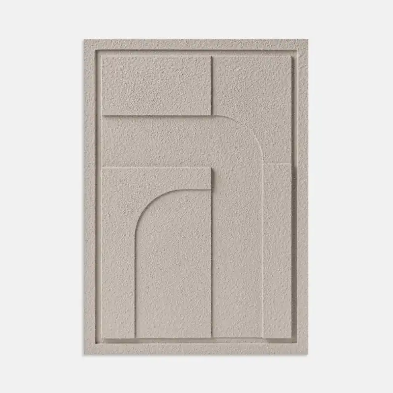 Szybka dostawa Dekoracja ścienna – obraz tłoczony 3D - 50 x 2 x 70 cm - GEOMETRIC IV - Almond Beige - Murso
