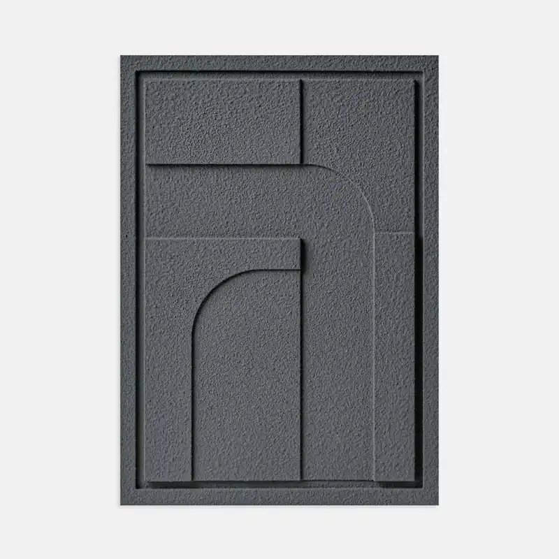 Nowoczesny obraz strukturalny - 50 x 2 x 70 cm - GEOMETRIC IV - Smokey Grey - Murso Łatwy zwrot