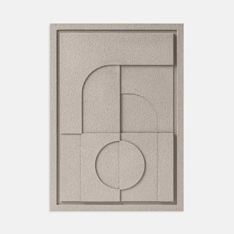 Obraz dekoracyjny relief - 35 x 2 x 50 cm - GEOMETRIC V - Almond Beige - Murso Hit cenowy