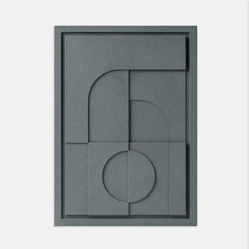 Dekoracja ścienna – obraz tłoczony 3D - 35 x 2 x 50 cm - GEOMETRIC V - Smokey Grey - Murso Bestseller
