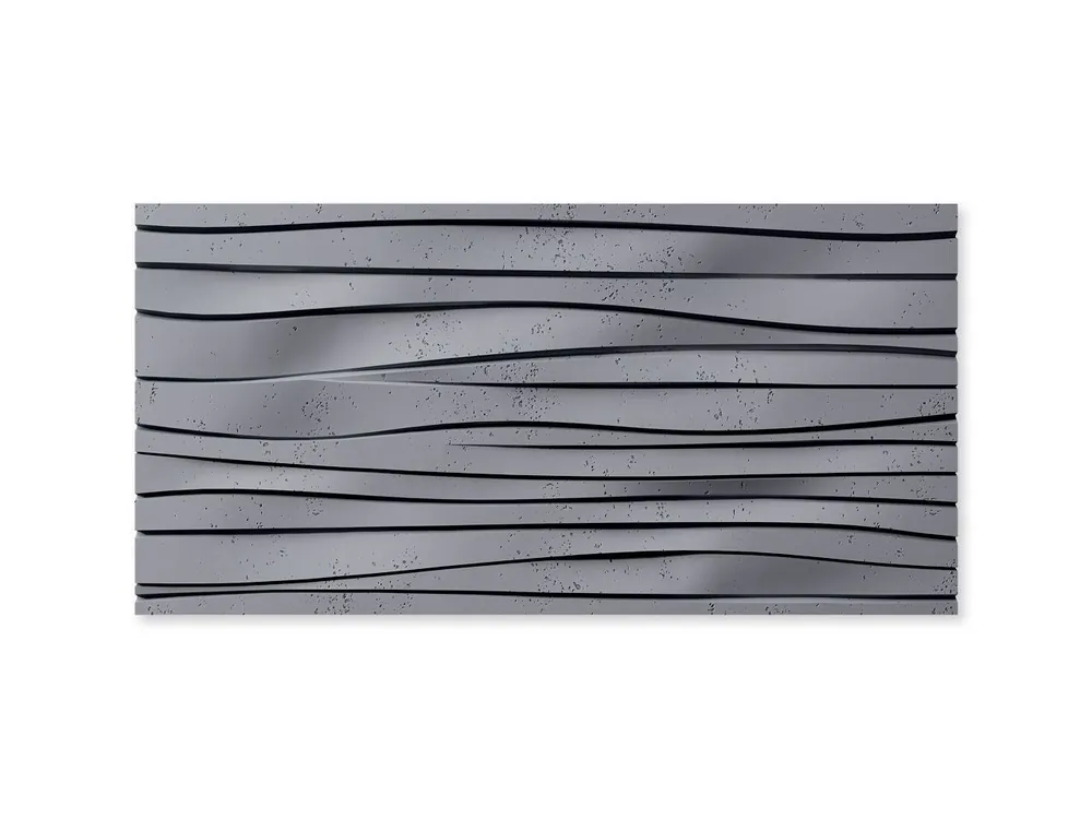 Do wyczerpania zapasów Panel 3D betonowy na elewację Fala Popielaty Szary PB03-S96