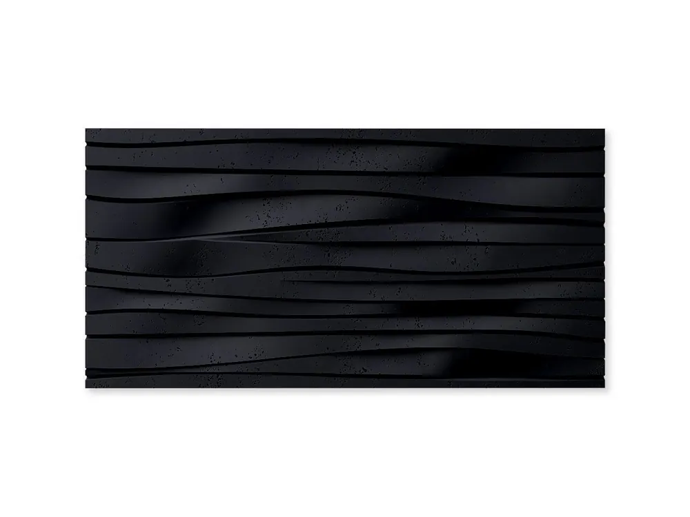 Ekspresowa dostawa Beton architektoniczny na elewację Panel 3D Fala Czarny PB03-B15
