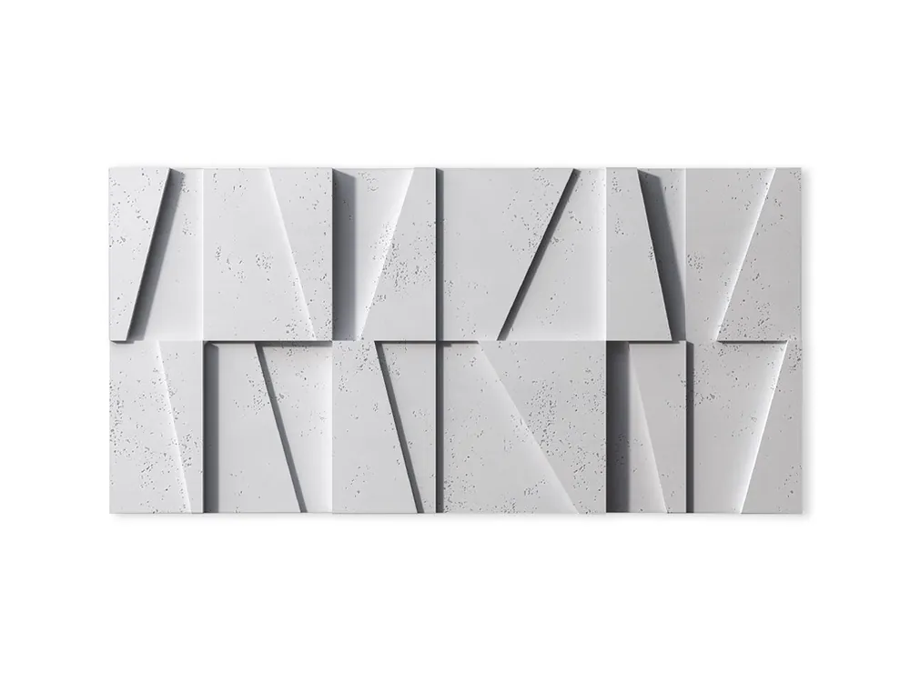 Wysoka jakość Beton na elewację - Panel 3D Mozaika Biały PB09-B0