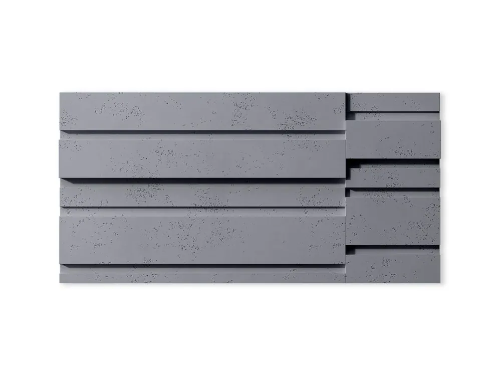 Panel elewacyjny 3D z betonu architektonicznego Kod Popielaty Szary PB13-S96 Ostatnie sztuki